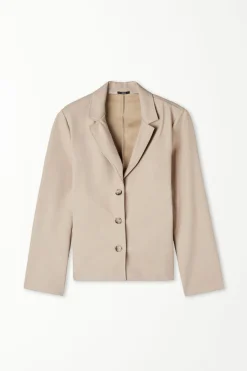 Opaque Coated-Effect Blazer Jacket - Jackets And Blazers - Women | Tezenis