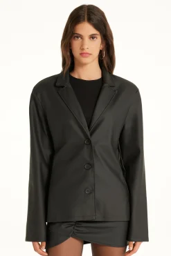 Opaque Coated-Effect Blazer Jacket - Jackets And Blazers - Women | Tezenis