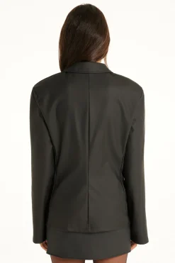 Opaque Coated-Effect Blazer Jacket - Jackets And Blazers - Women | Tezenis