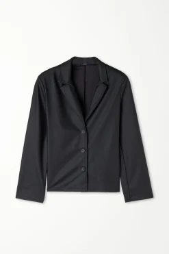 Opaque Coated-Effect Blazer Jacket - Jackets And Blazers - Women | Tezenis
