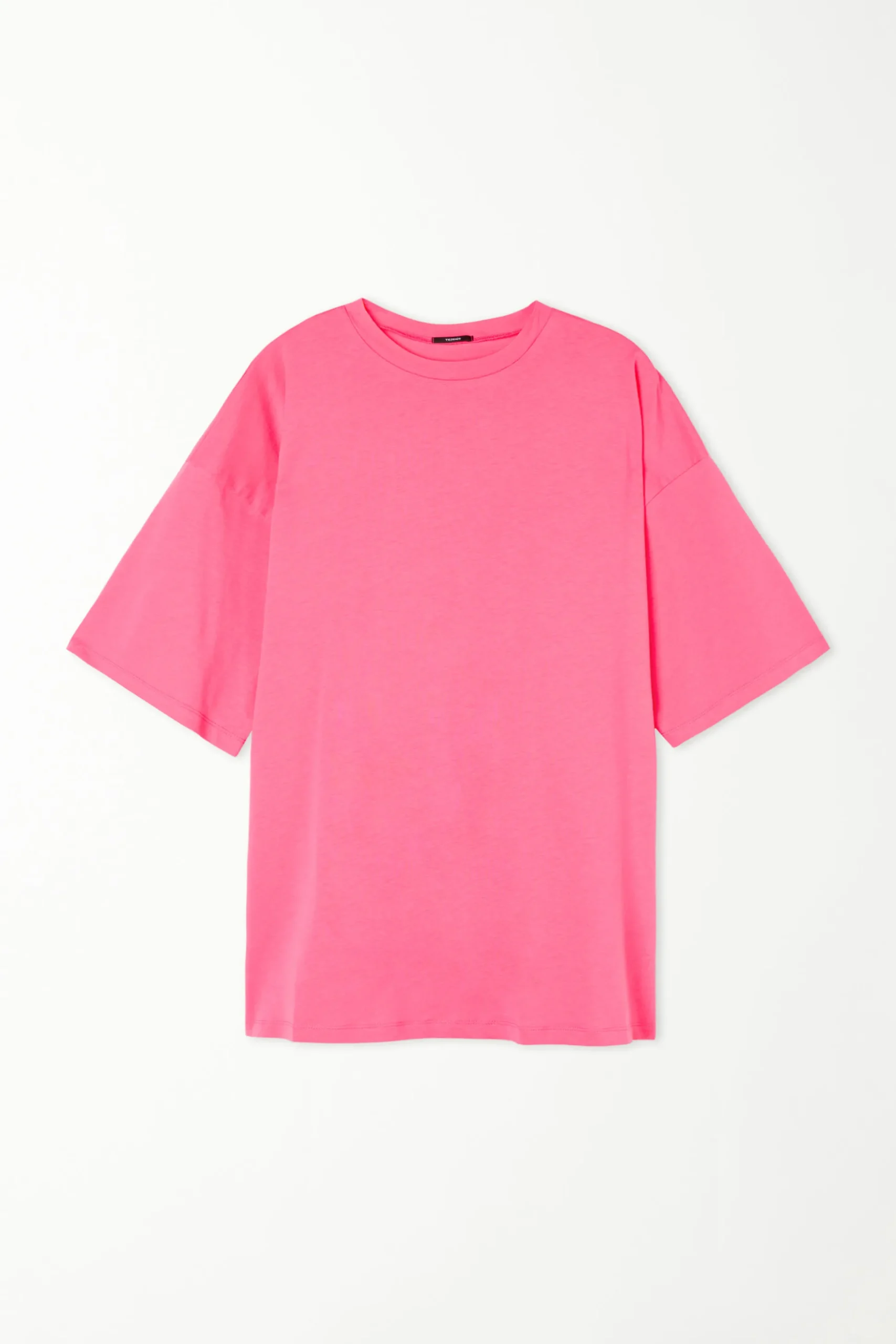 Oversized Crew-Neck Cotton T-Shirt - Short-Sleeved Tops - Women | Tezenis