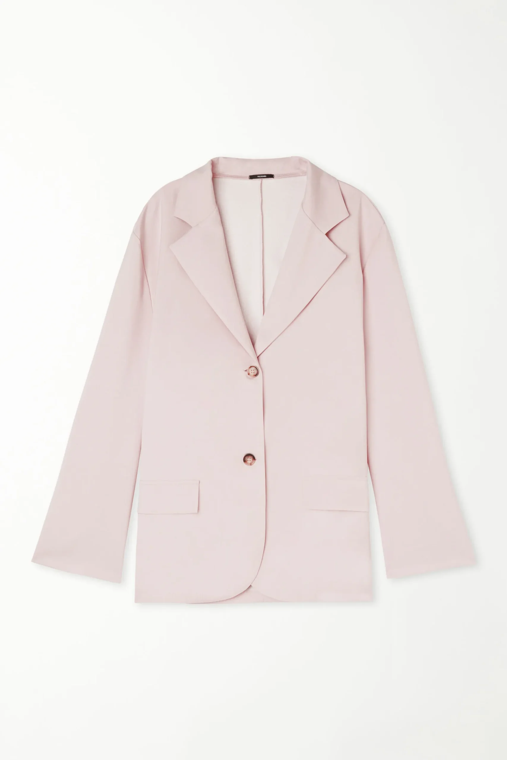 Oversized Long-Sleeved Canvas Blazer - Jackets And Blazers - Women | Tezenis