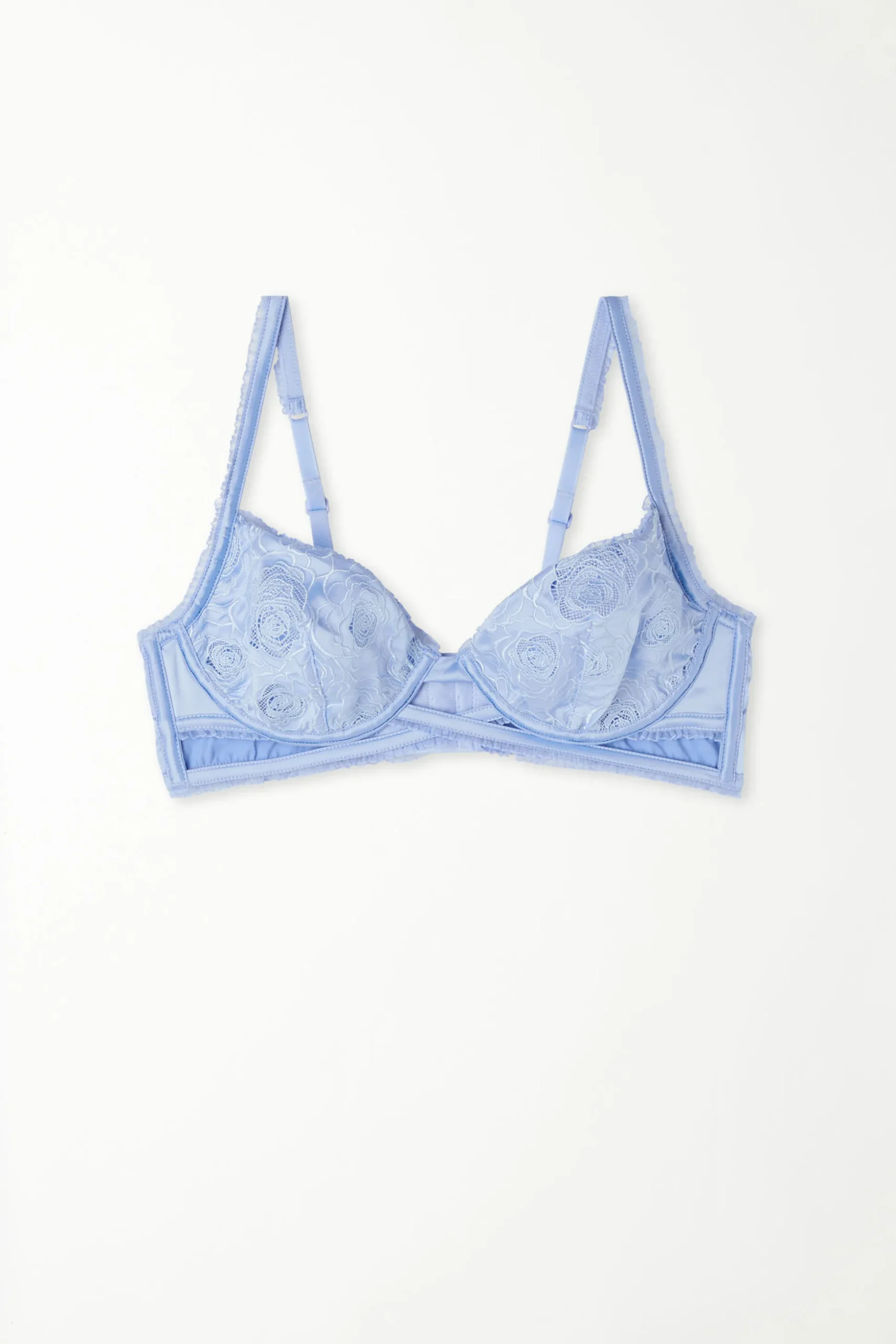 Paris Eternal Roses Satin Balconette Bra - Balconette - Women | Tezenis