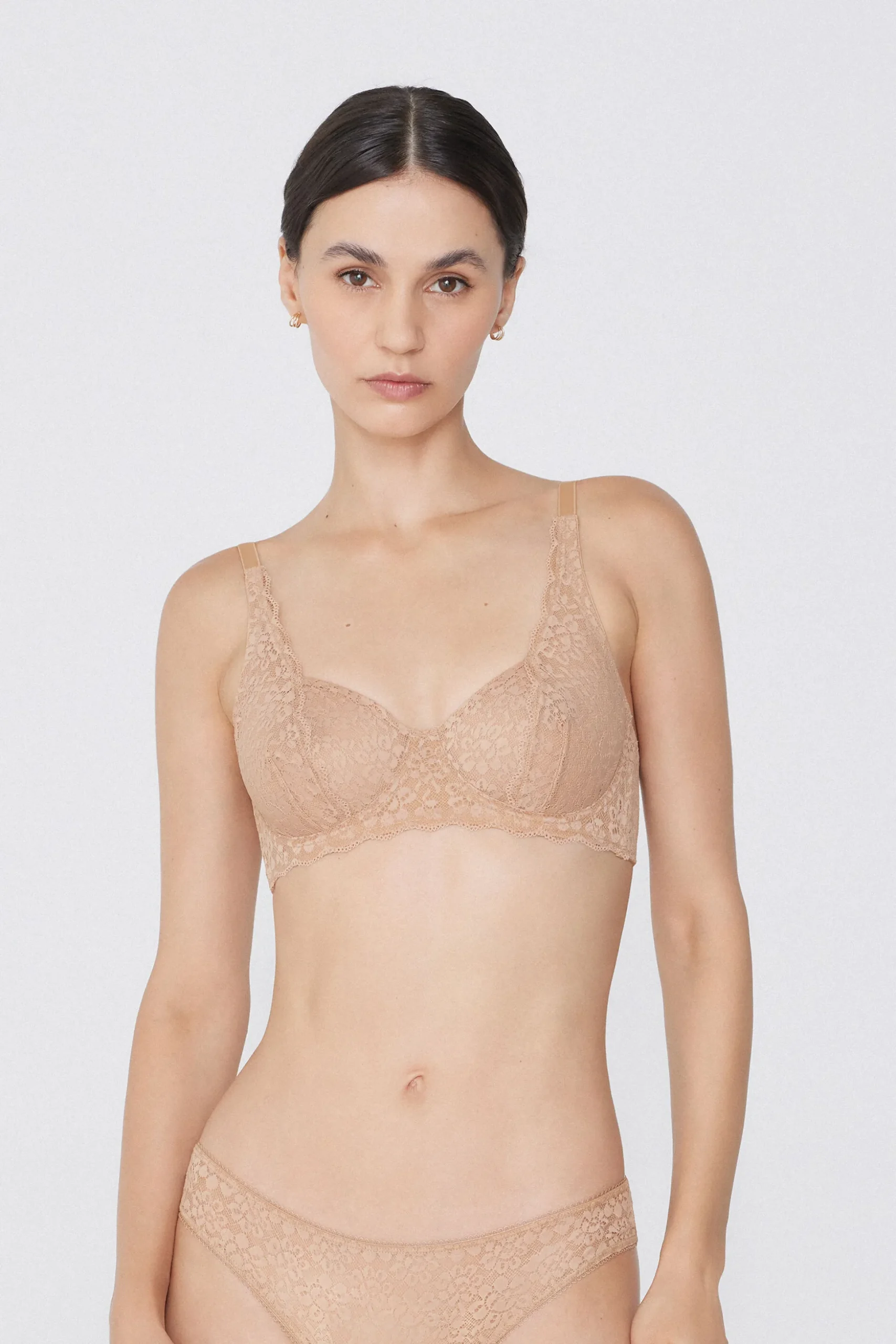Paris Recycled Lace Unpadded Balconette Bra - Balconette - Women | Tezenis