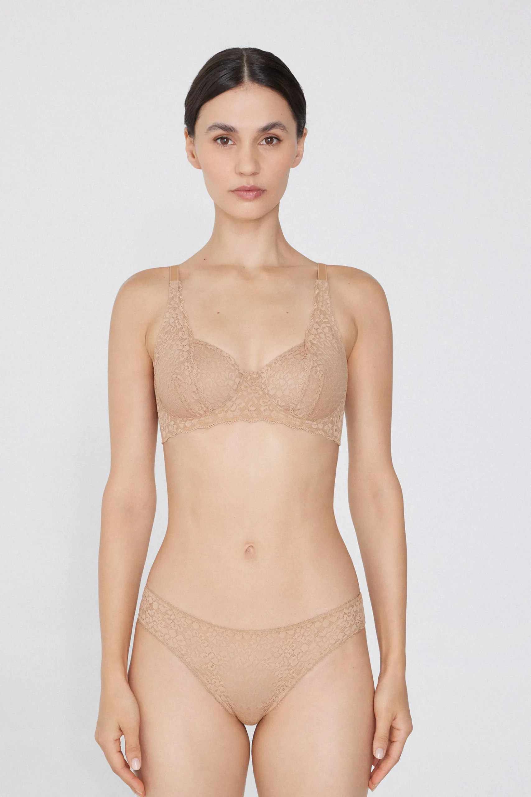 Paris Recycled Lace Unpadded Balconette Bra - Balconette - Women | Tezenis