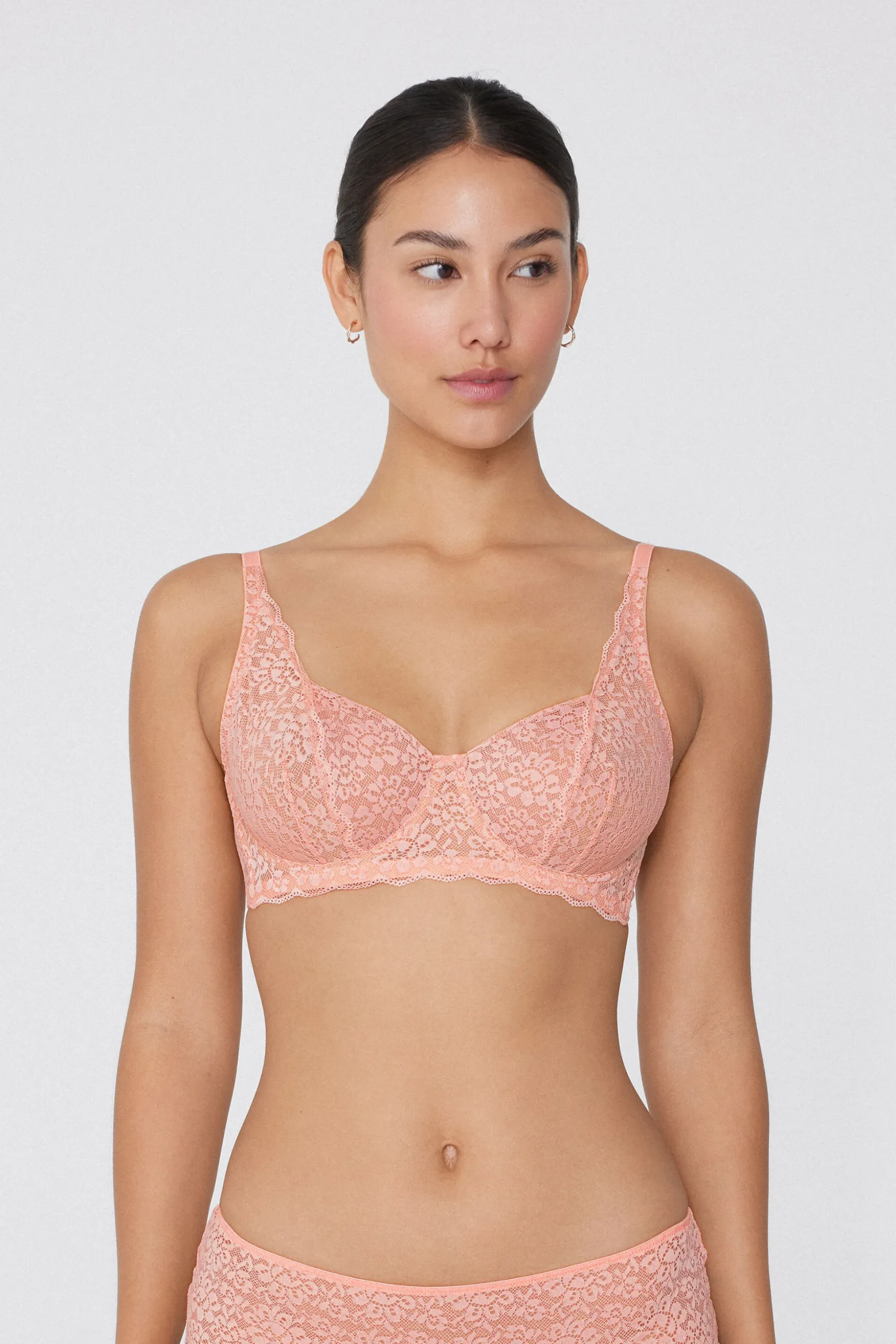 Paris Recycled Lace Unpadded Balconette Bra - Balconette - Women | Tezenis