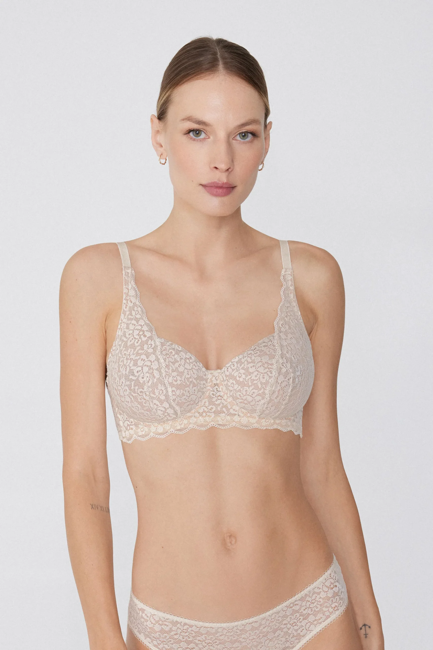 Paris Recycled Lace Unpadded Balconette Bra - Balconette - Women | Tezenis
