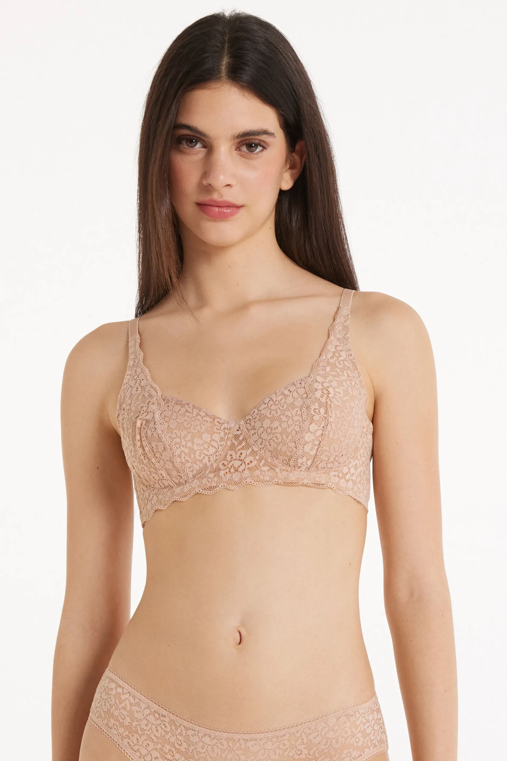 Paris Recycled Lace Unpadded Balconette Bra - Balconette - Women | Tezenis