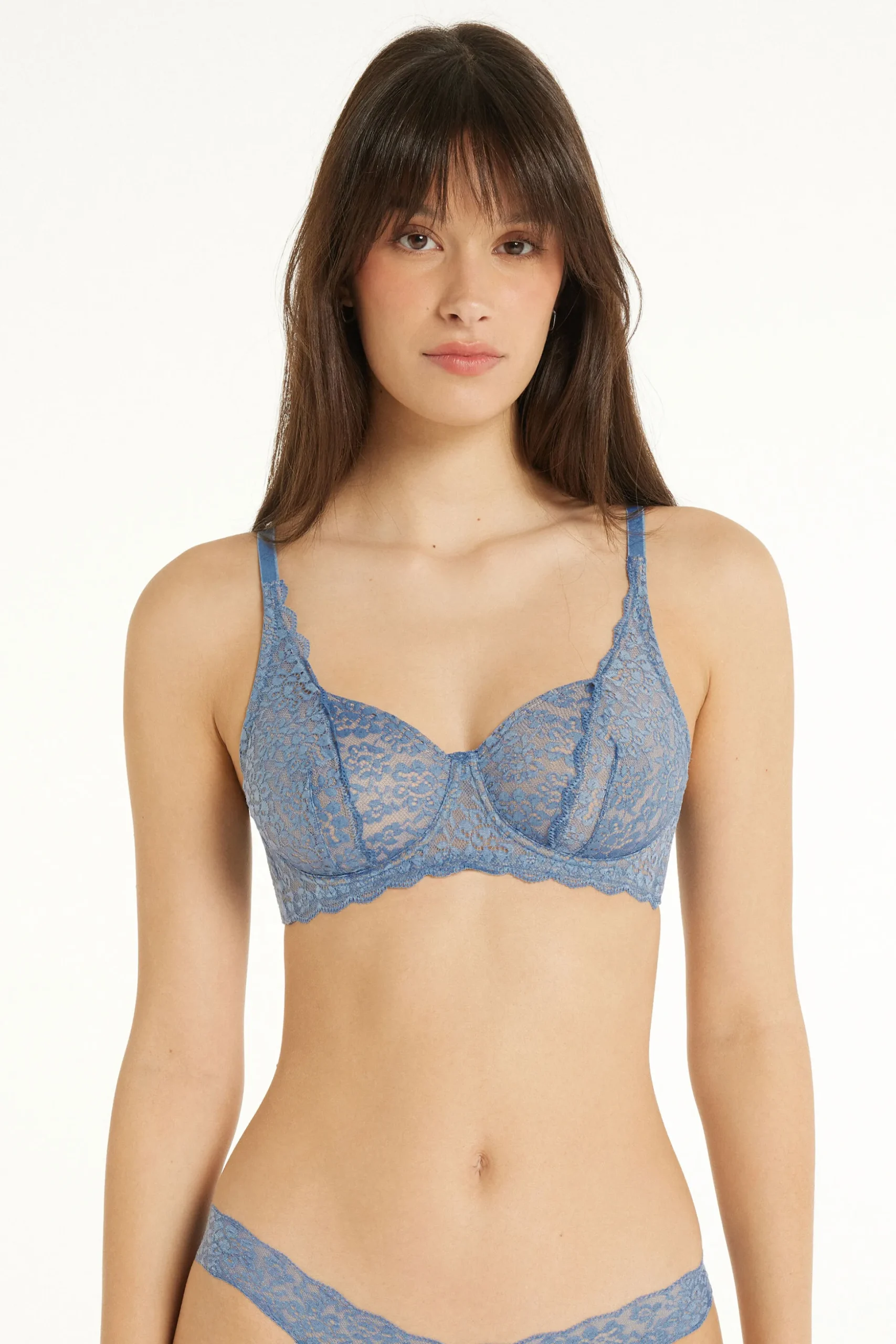 Paris Recycled Lace Unpadded Balconette Bra - Balconette - Women | Tezenis