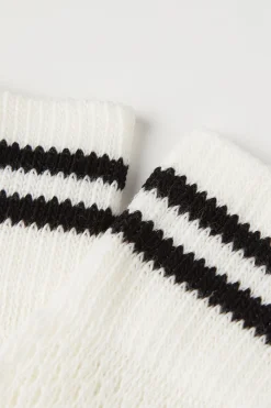 Patterned Openwork Crew Socks - Socks - Women | Tezenis
