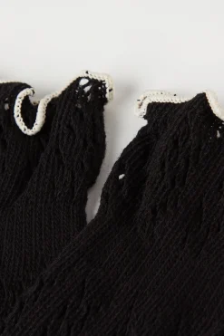 Patterned Openwork Crew Socks - Socks - Women | Tezenis