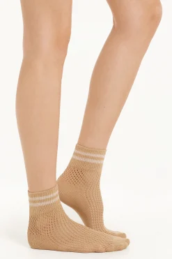 Patterned Openwork Crew Socks - Socks - Women | Tezenis