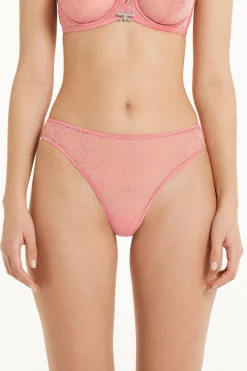 Pearl Pink Lace Brazilian Panties - Cheeky Briefs - Women | Tezenis
