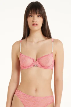 Pearl Pink Lace Paris Balconette Bra - Balconette - Women | Tezenis