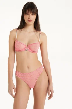 Pearl Pink Lace Paris Balconette Bra - Balconette - Women | Tezenis