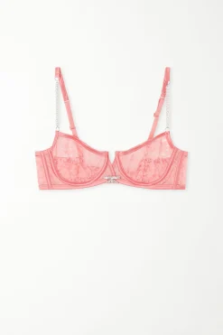 Pearl Pink Lace Paris Balconette Bra - Balconette - Women | Tezenis