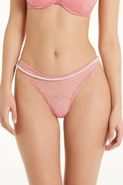 Pearl Pink Lace Thong - G-strings And Thongs - Women | Tezenis