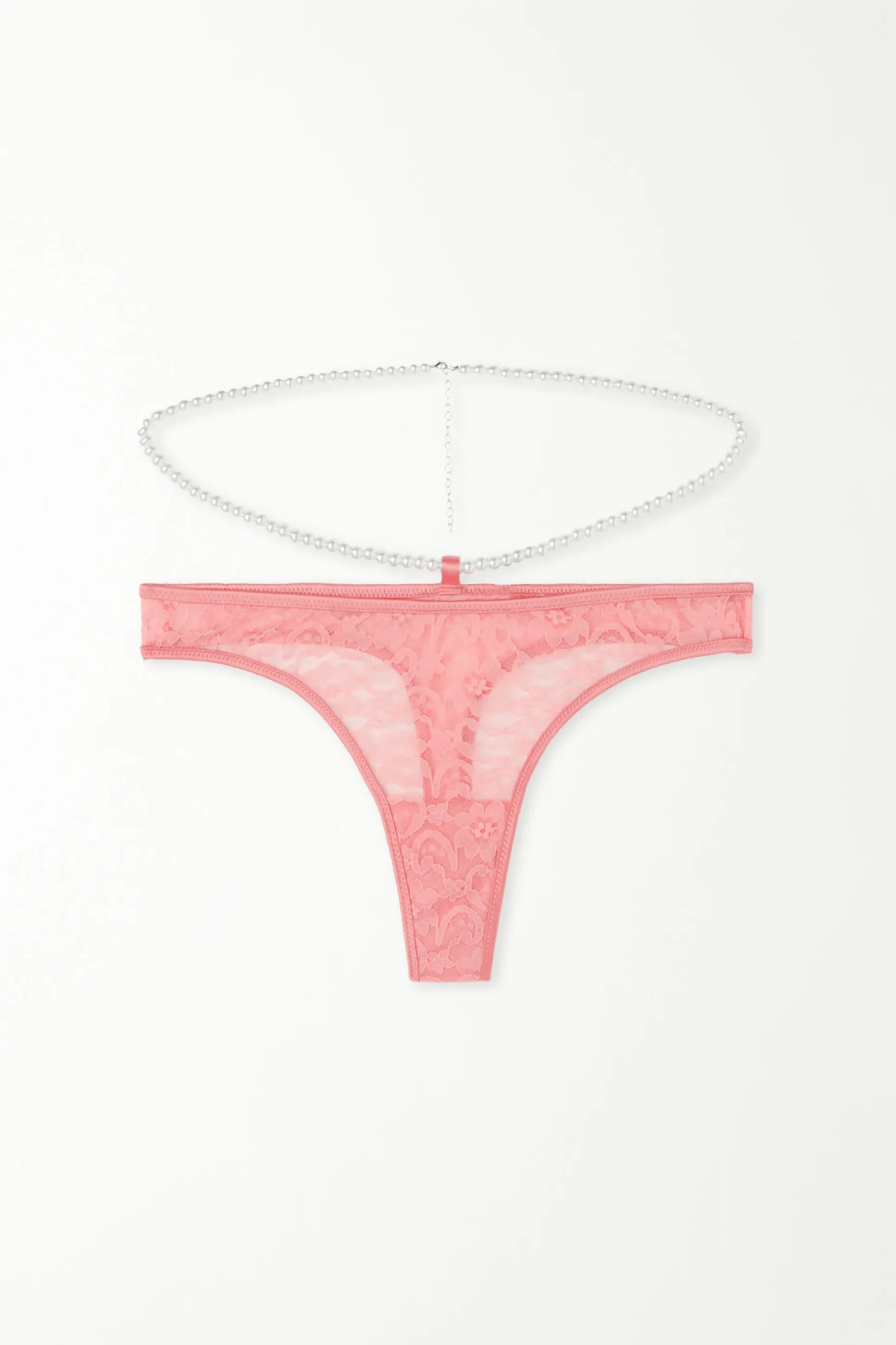 Pearl Pink Lace Thong - G-strings And Thongs - Women | Tezenis