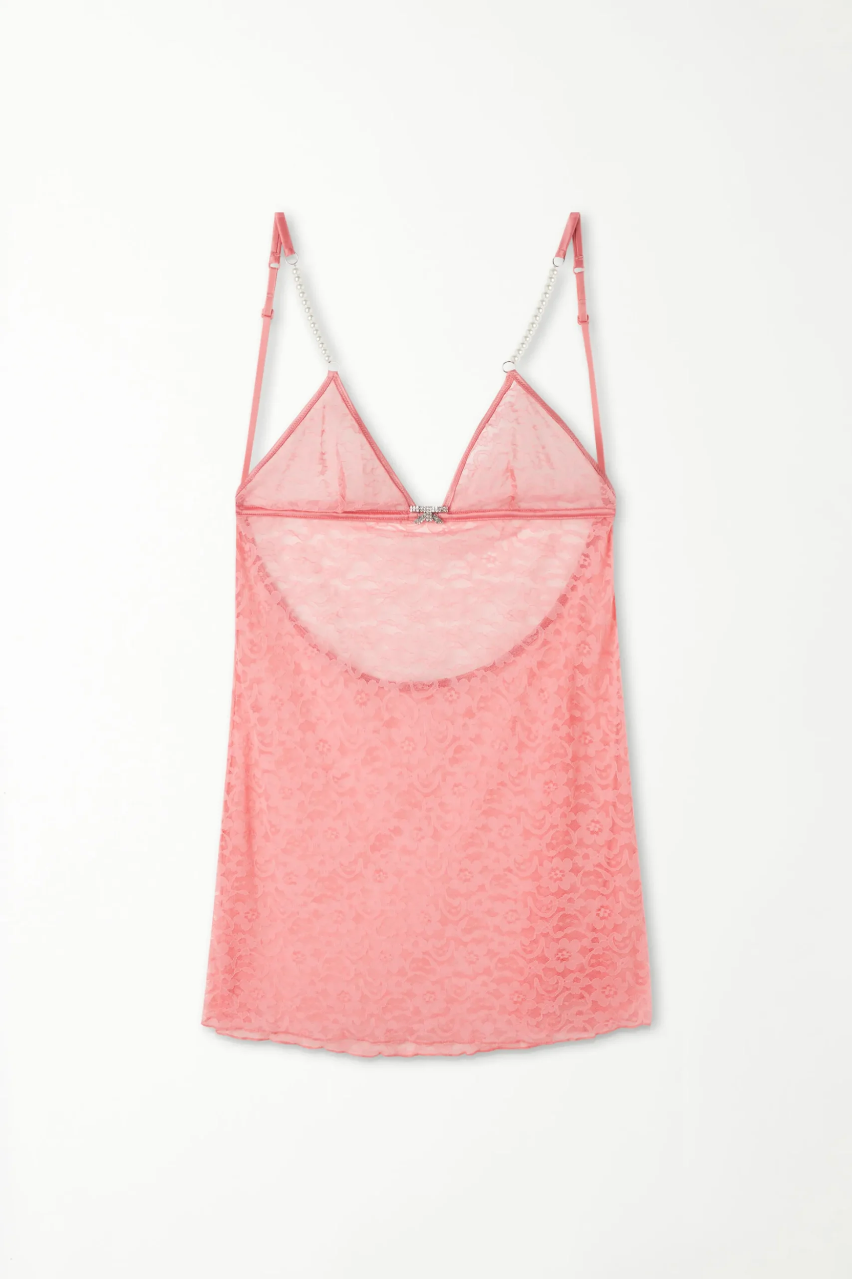 Pearl Pink Lace Triangle Chemise - Slips - Women | Tezenis