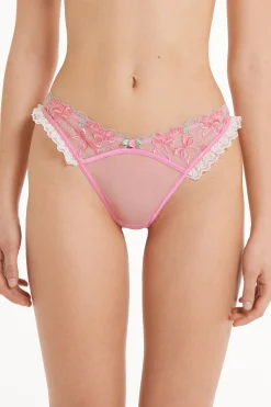 Pink Candy Lace High-Leg Brazilian Panties - Cheeky Briefs - Women | Tezenis