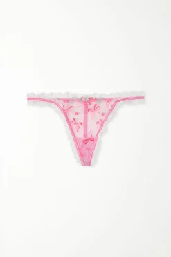 Pink Candy Lace String Thong - G-strings And Thongs - Women | Tezenis