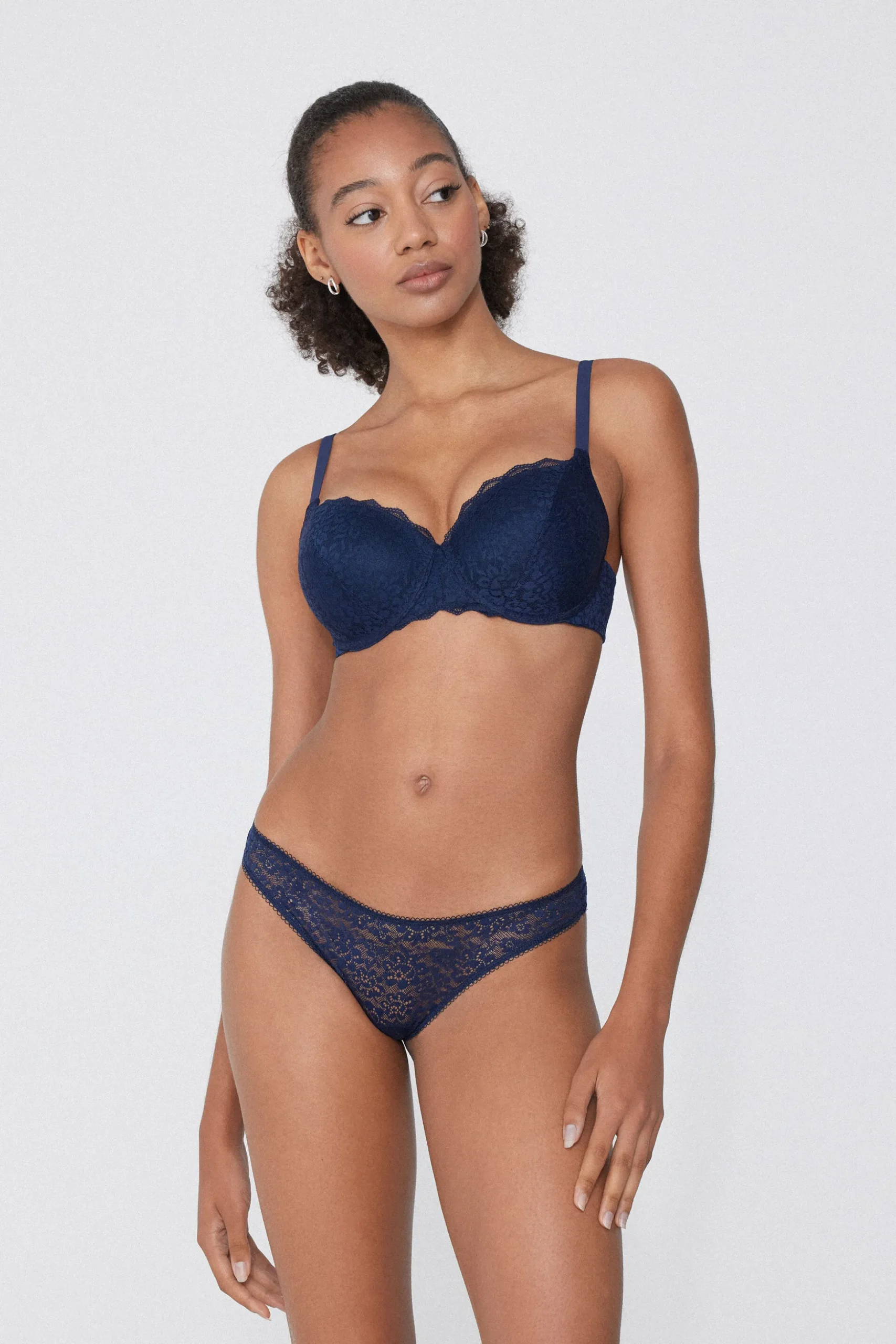 Prague Full Cover Recycled Lace Balconette Bra - Balconette - Women | Tezenis