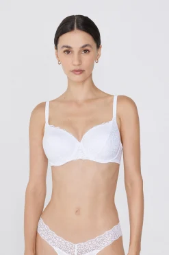 Prague Full Cover Recycled Lace Balconette Bra - Balconette - Women | Tezenis