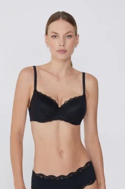 Prague Full Cover Recycled Lace Balconette Bra - Balconette - Women | Tezenis