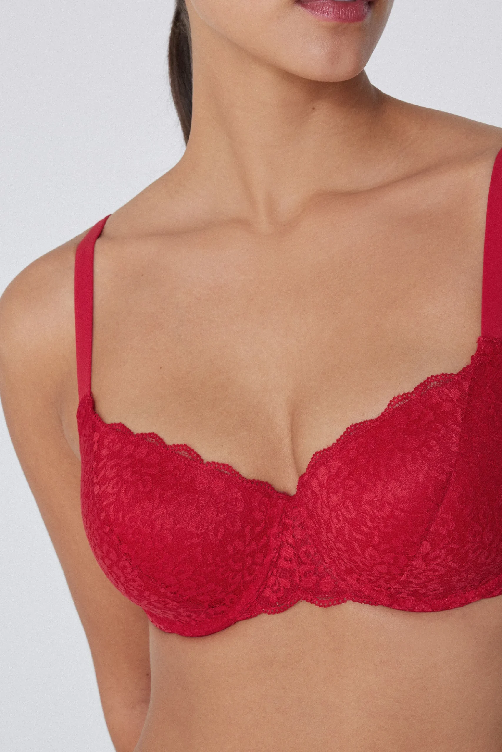 Prague Full Cover Recycled Lace Balconette Bra - Balconette - Women | Tezenis