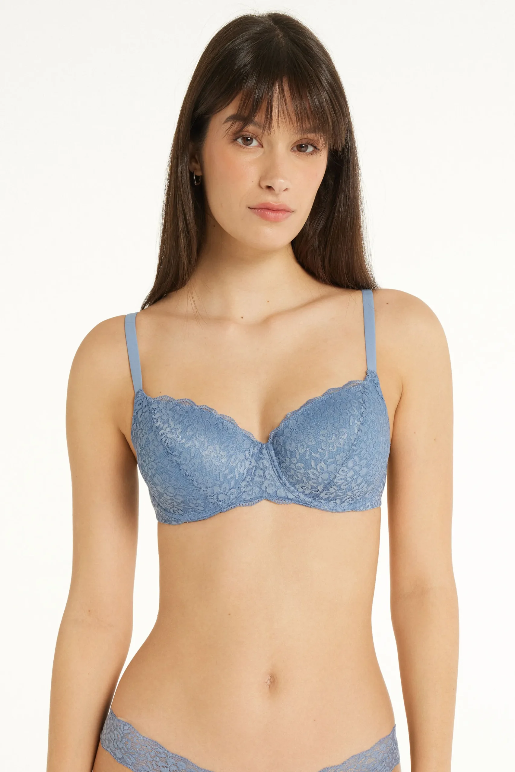 Prague Full Cover Recycled Lace Balconette Bra - Balconette - Women | Tezenis
