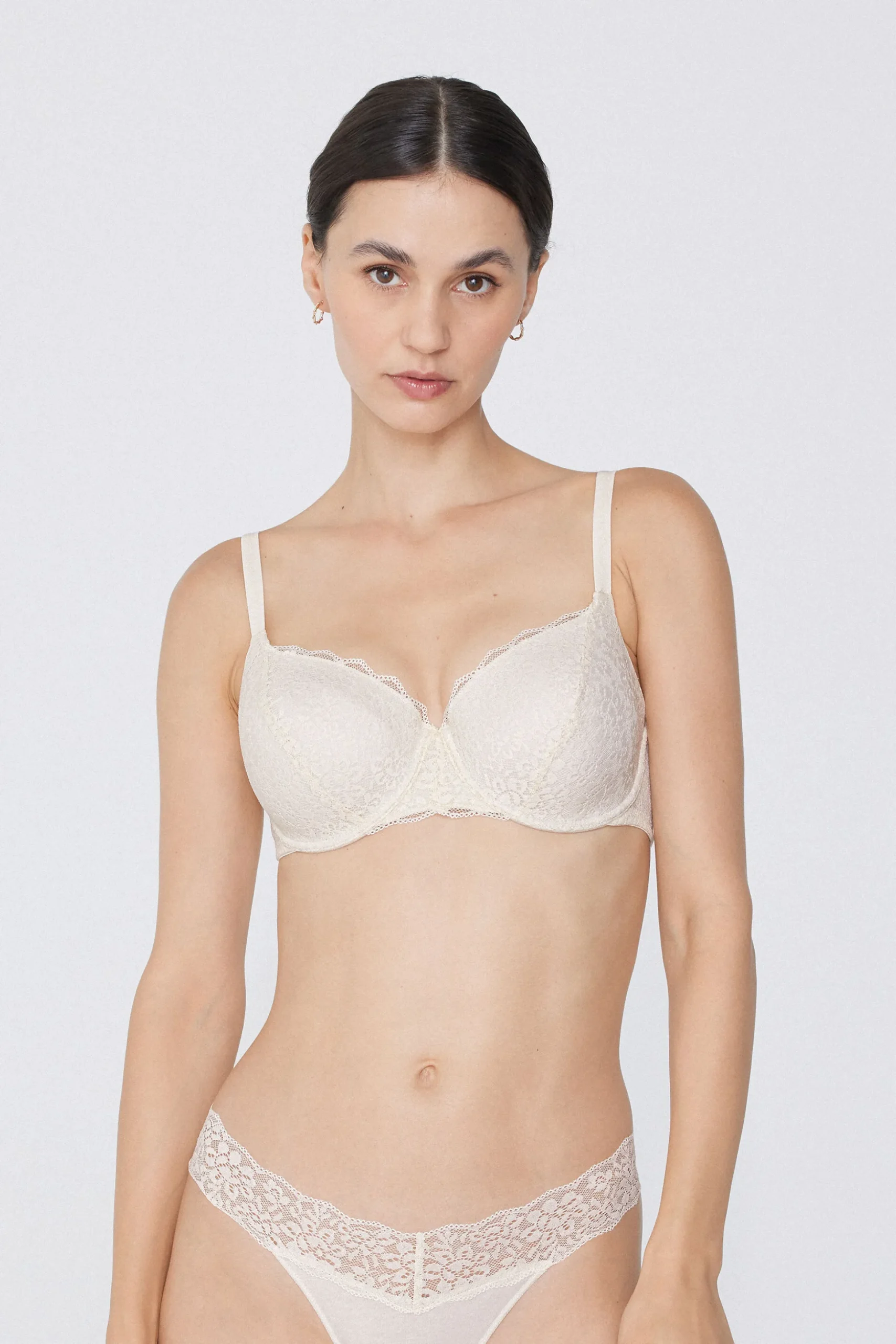 Prague Full Cover Recycled Lace Balconette Bra - Balconette - Women | Tezenis