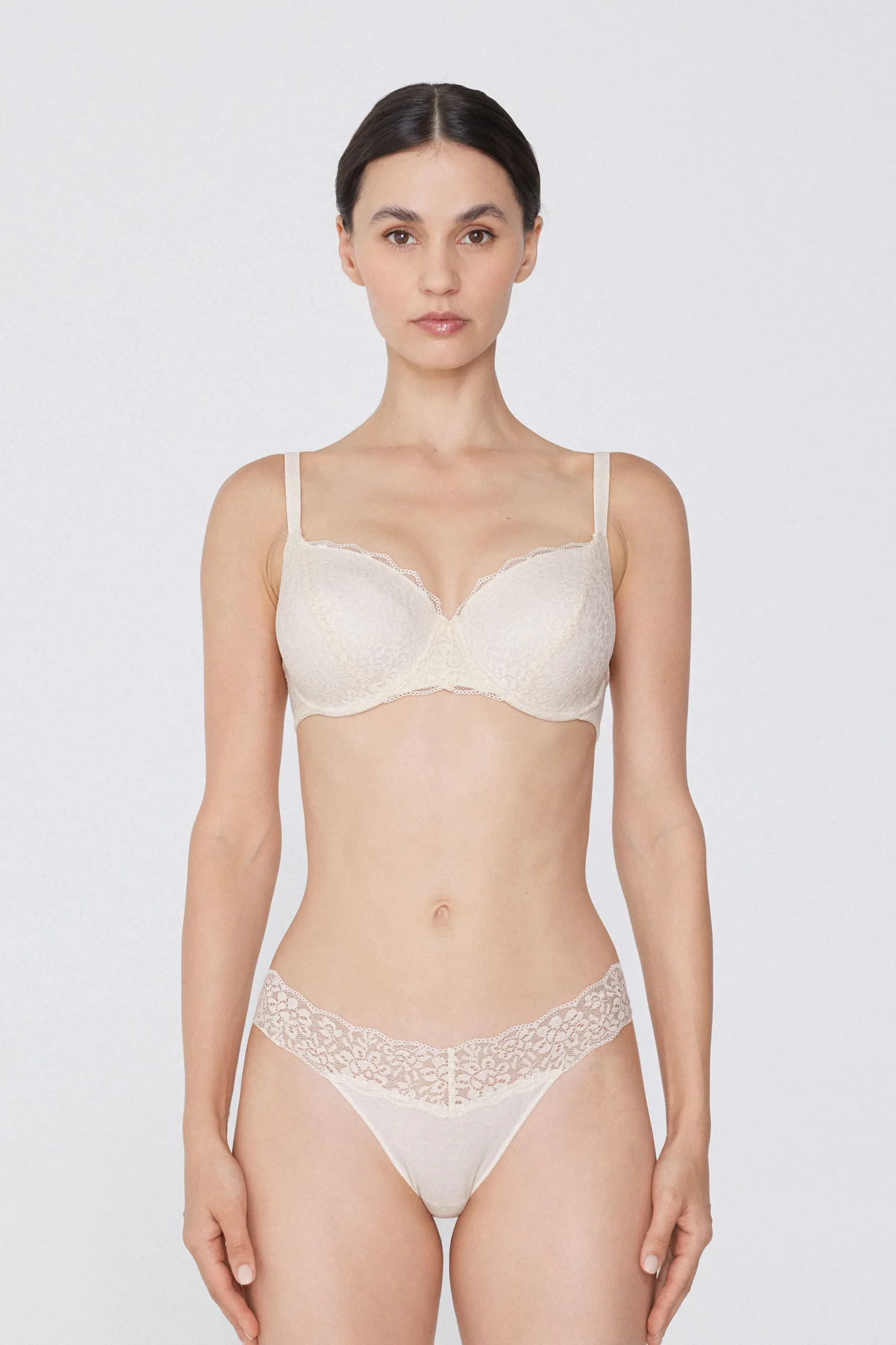 Prague Full Cover Recycled Lace Balconette Bra - Balconette - Women | Tezenis