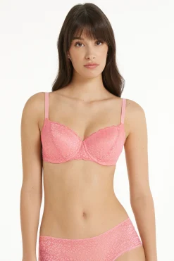Prague Full Cover Recycled Lace Balconette Bra - Balconette - Women | Tezenis