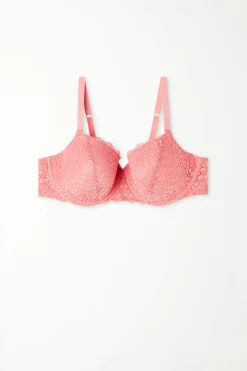 Prague Full Cover Recycled Lace Balconette Bra - Balconette - Women | Tezenis