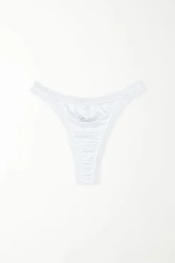 Pretty Bride High-Cut String Brazilian Panties - Cheeky Briefs - Women | Tezenis