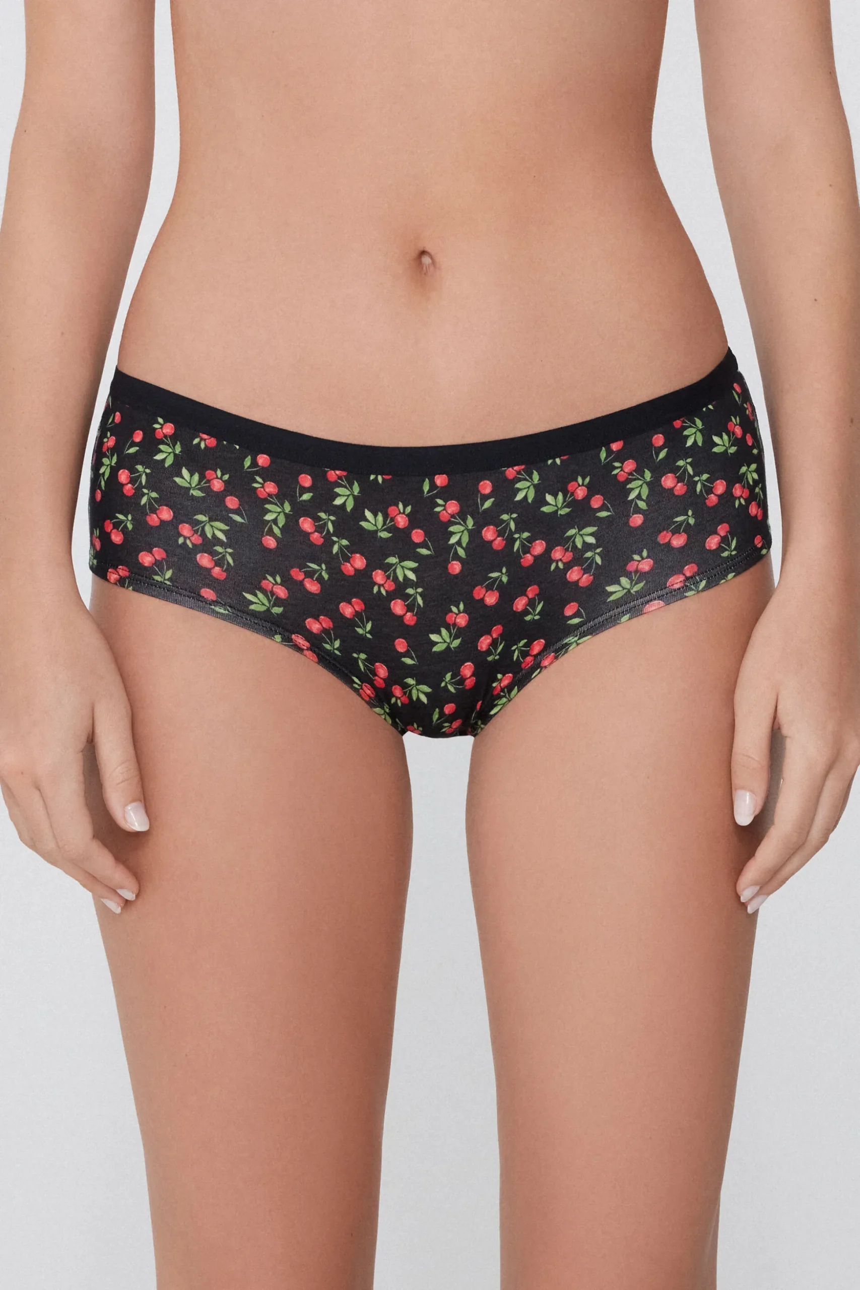 Printed Cotton Boyshorts - French Cut - Women | Tezenis
