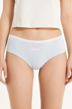 Printed Cotton Boyshorts - French Cut - Women | Tezenis