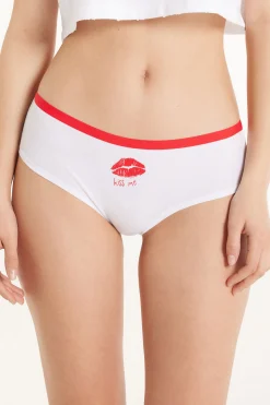 Printed Cotton Boyshorts - French Cut - Women | Tezenis