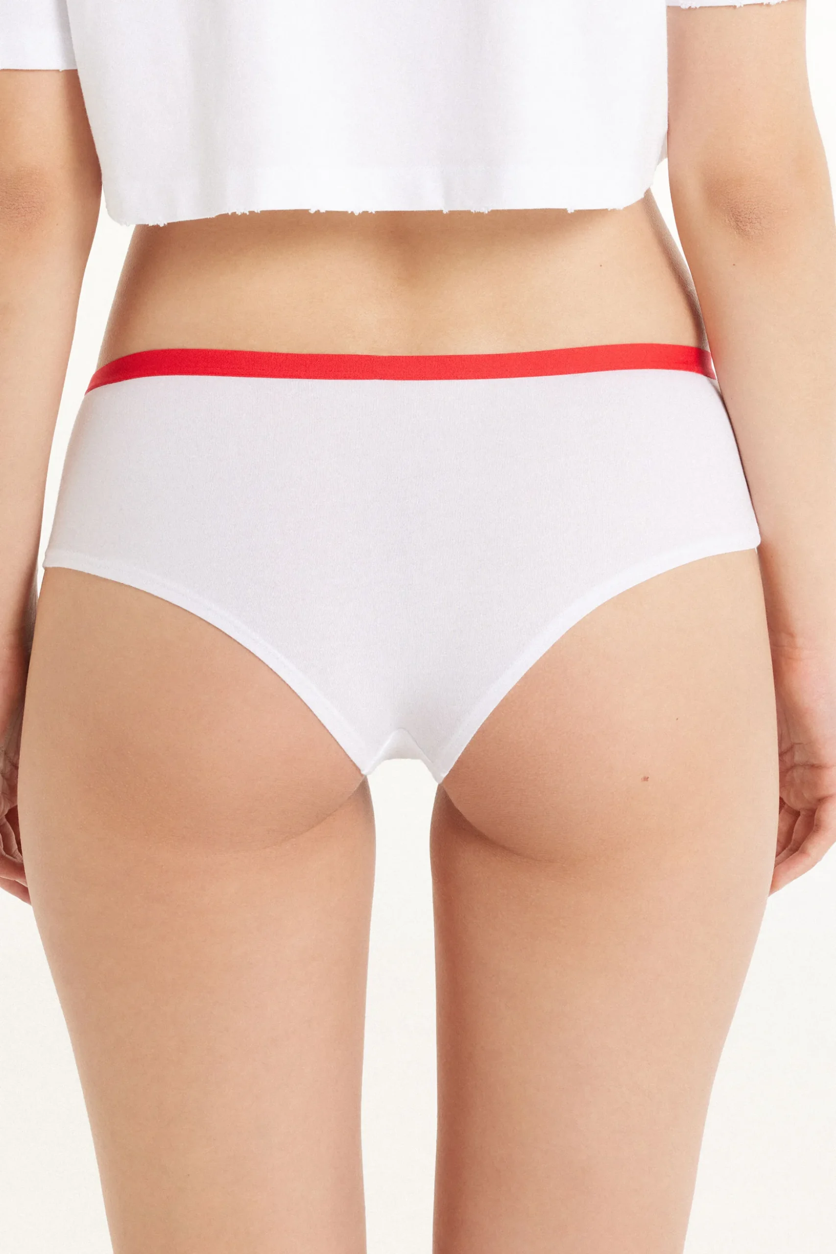 Printed Cotton Boyshorts - French Cut - Women | Tezenis