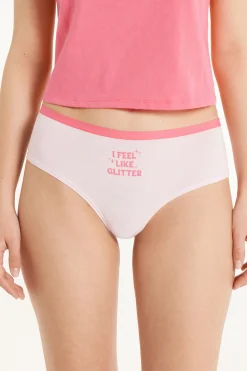 Printed Cotton Boyshorts - French Cut - Women | Tezenis