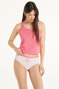Printed Cotton Boyshorts - French Cut - Women | Tezenis