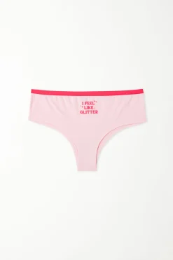 Printed Cotton Boyshorts - French Cut - Women | Tezenis