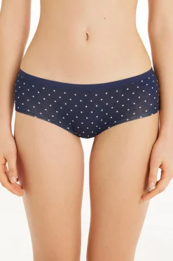 Printed Cotton Boyshorts - French Cut - Women | Tezenis
