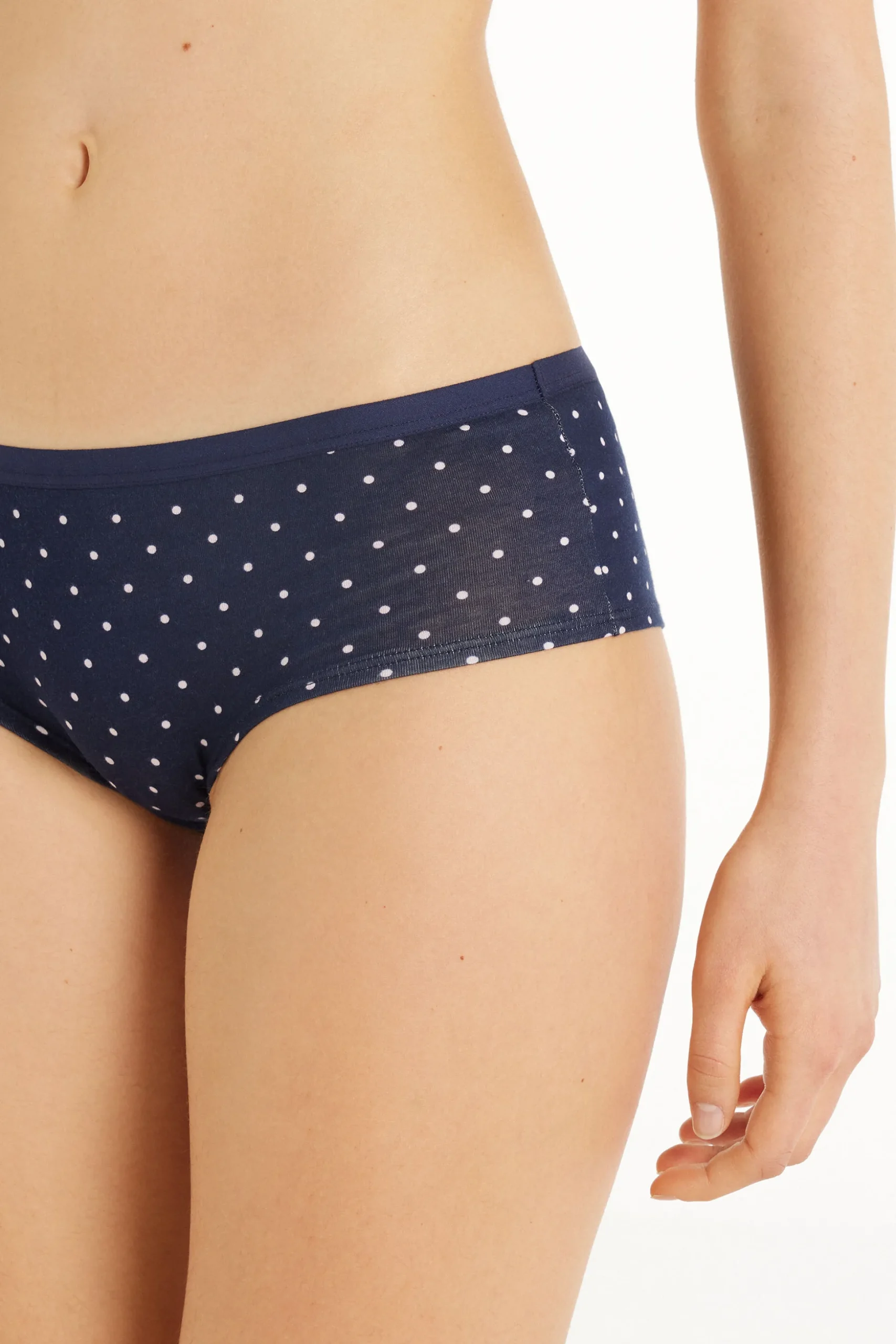 Printed Cotton Boyshorts - French Cut - Women | Tezenis