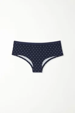 Printed Cotton Boyshorts - French Cut - Women | Tezenis