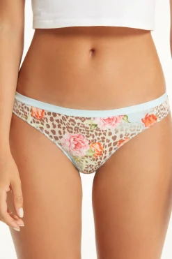 Printed Cotton Brazilian Brief - Cheeky Briefs - Women | Tezenis