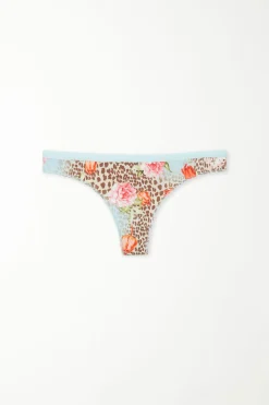 Printed Cotton Brazilian Brief - Cheeky Briefs - Women | Tezenis