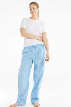 Printed Cotton Canvas Pants - Pajama Sets - Women | Tezenis