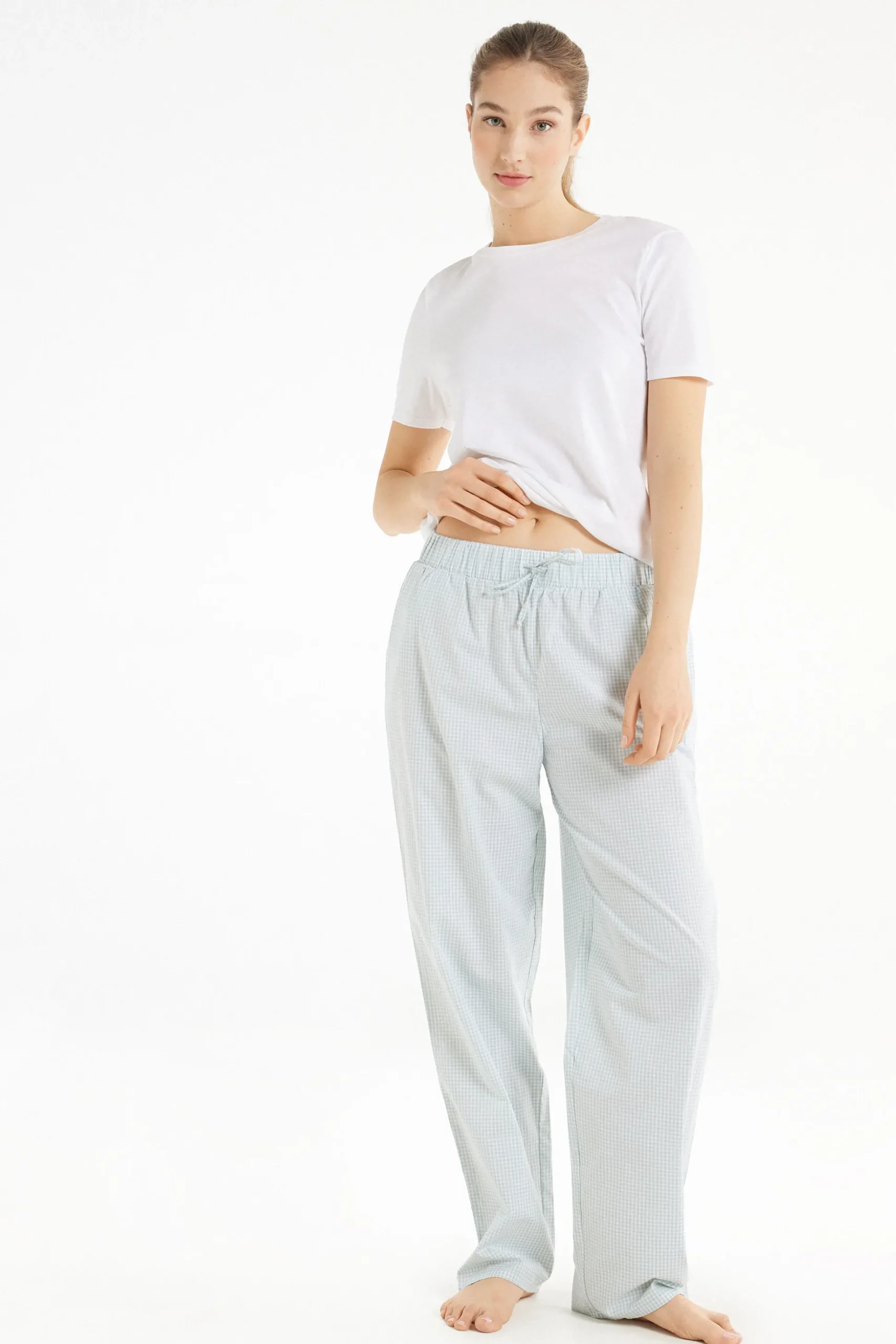 Printed Cotton Canvas Pants - Pajama Sets - Women | Tezenis