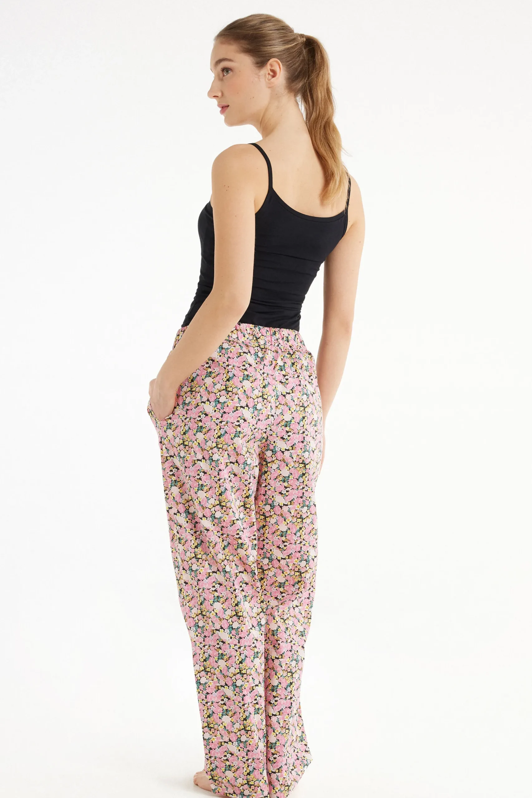 Printed Cotton Canvas Pants - Pajama Sets - Women | Tezenis